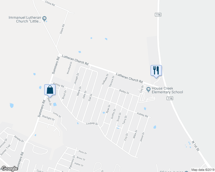 map of restaurants, bars, coffee shops, grocery stores, and more near 2501 Vernice Drive in Copperas Cove