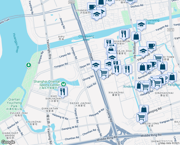 map of restaurants, bars, coffee shops, grocery stores, and more near in 