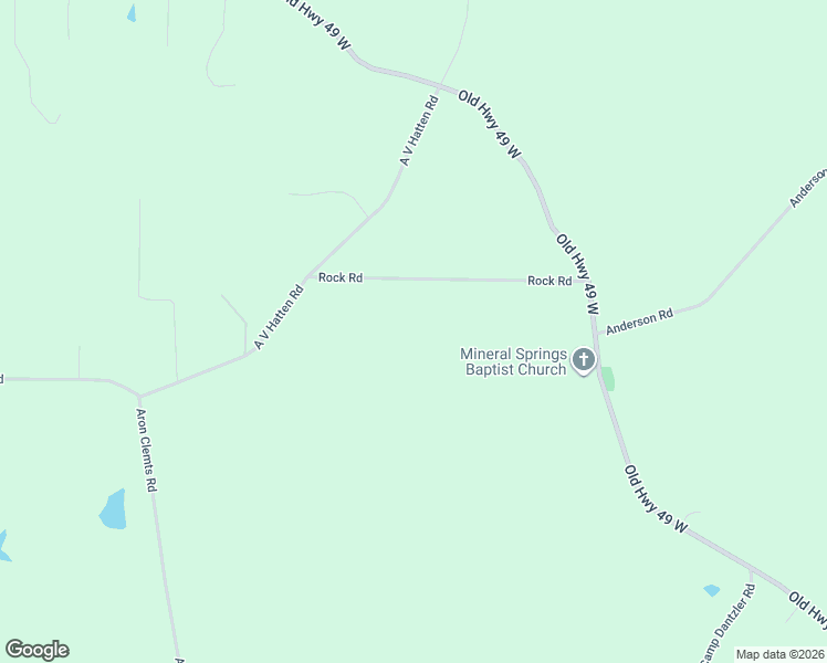 map of restaurants, bars, coffee shops, grocery stores, and more near 51 Rock Road in Hattiesburg