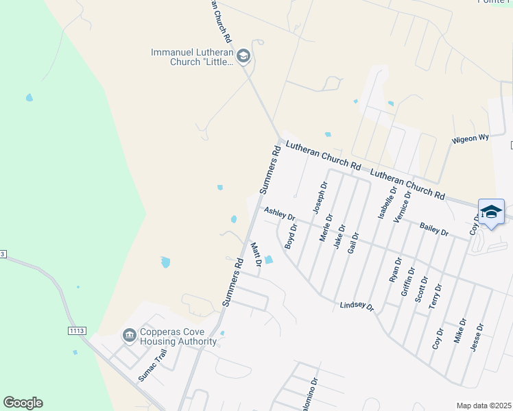 map of restaurants, bars, coffee shops, grocery stores, and more near 456 Summers Road in Copperas Cove