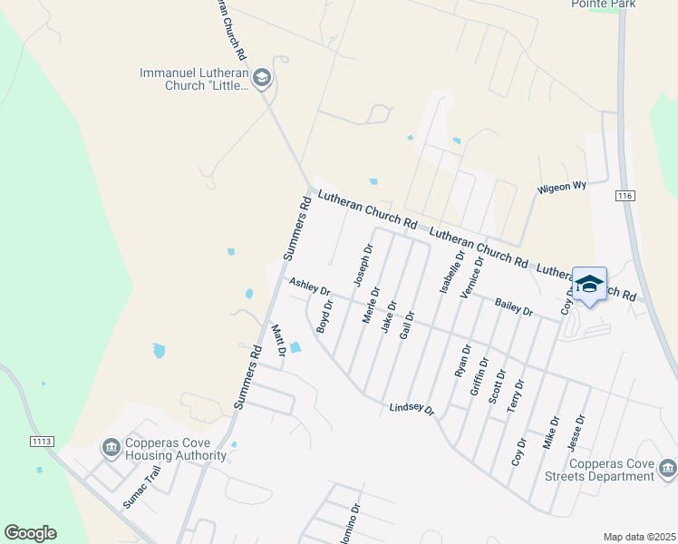 map of restaurants, bars, coffee shops, grocery stores, and more near 545 Woodland Drive in Copperas Cove