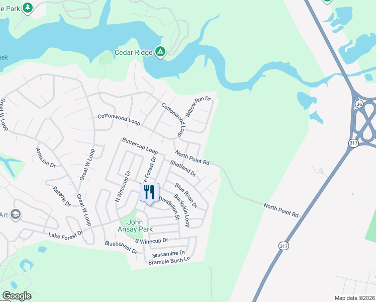 map of restaurants, bars, coffee shops, grocery stores, and more near 4 Raccoon Trail in Morgan's Point Resort