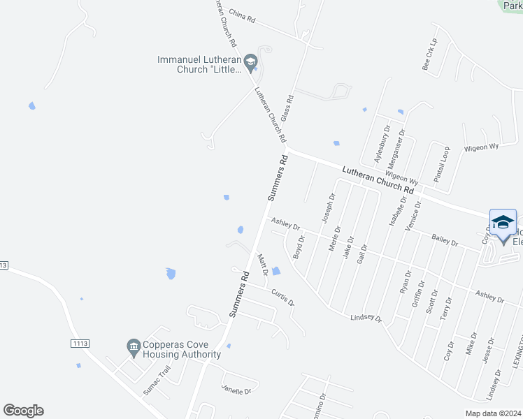 map of restaurants, bars, coffee shops, grocery stores, and more near 537 Summers Road in Copperas Cove