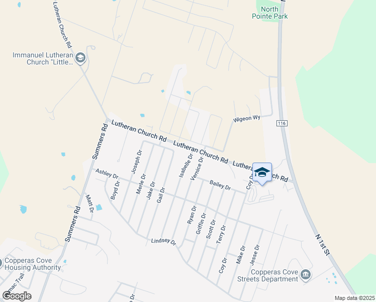 map of restaurants, bars, coffee shops, grocery stores, and more near 2517 Isabelle Dr in Copperas Cove