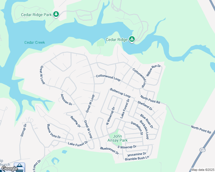 map of restaurants, bars, coffee shops, grocery stores, and more near 51 Buttercup Loop in Morgan's Point Resort