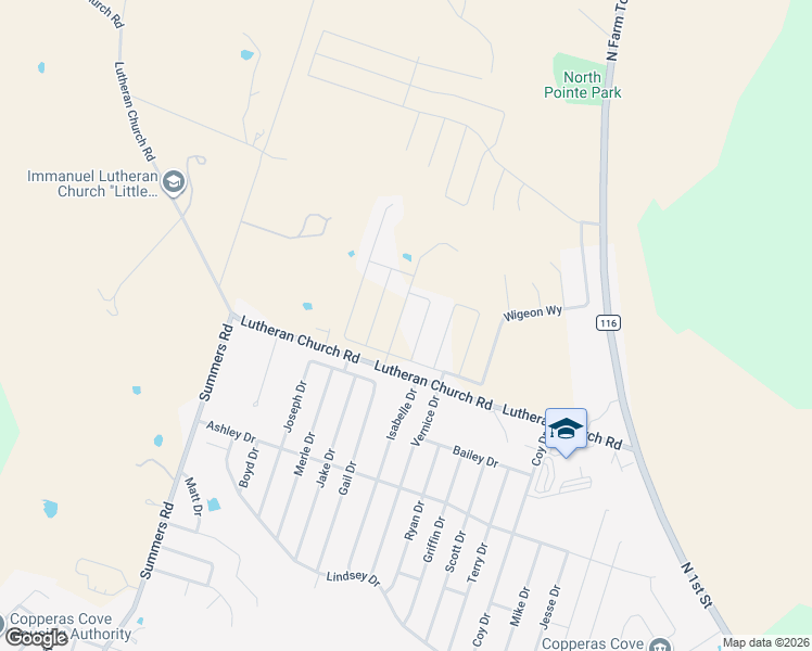 map of restaurants, bars, coffee shops, grocery stores, and more near 2323 Pintail Lp in Copperas Cove