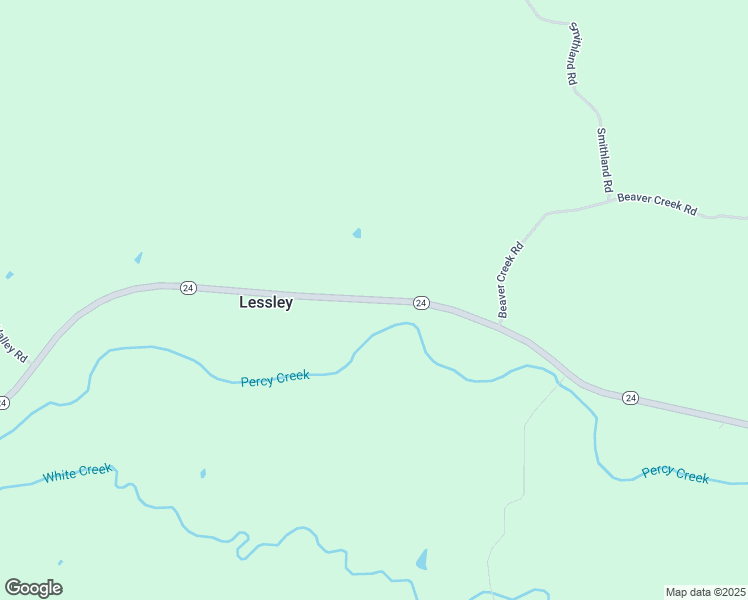 map of restaurants, bars, coffee shops, grocery stores, and more near 9845-10015 Mississippi 24 in Woodville