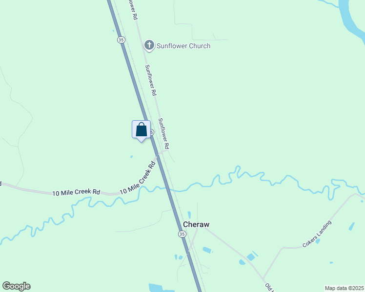 map of restaurants, bars, coffee shops, grocery stores, and more near 12 Sunflower Road in Foxworth