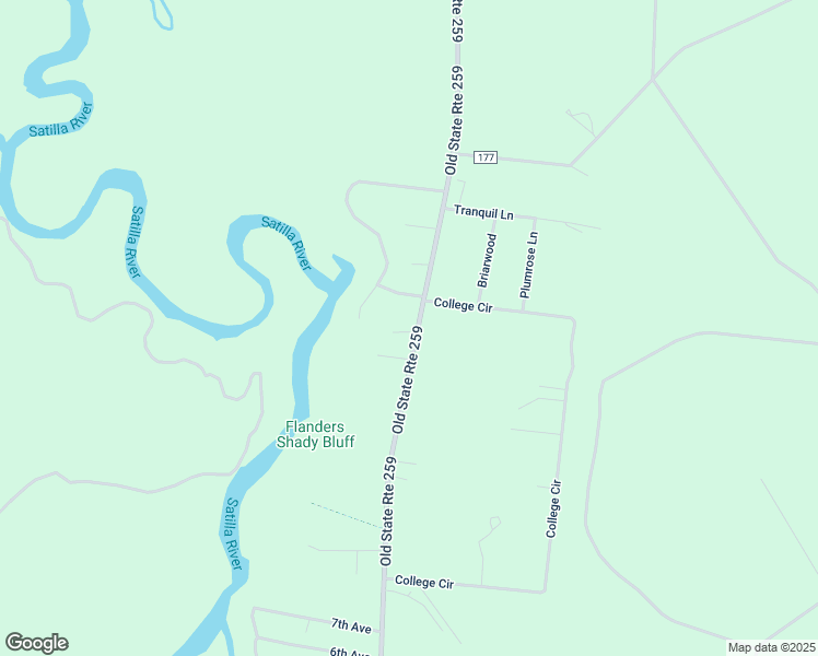 map of restaurants, bars, coffee shops, grocery stores, and more near 24 Shady Bluff Lane in Brantley County