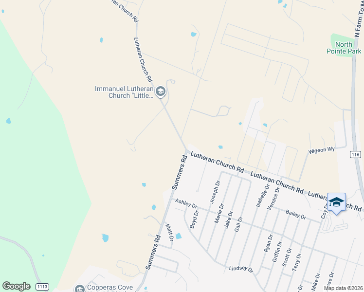 map of restaurants, bars, coffee shops, grocery stores, and more near 463 Lutheran Church Road in Copperas Cove