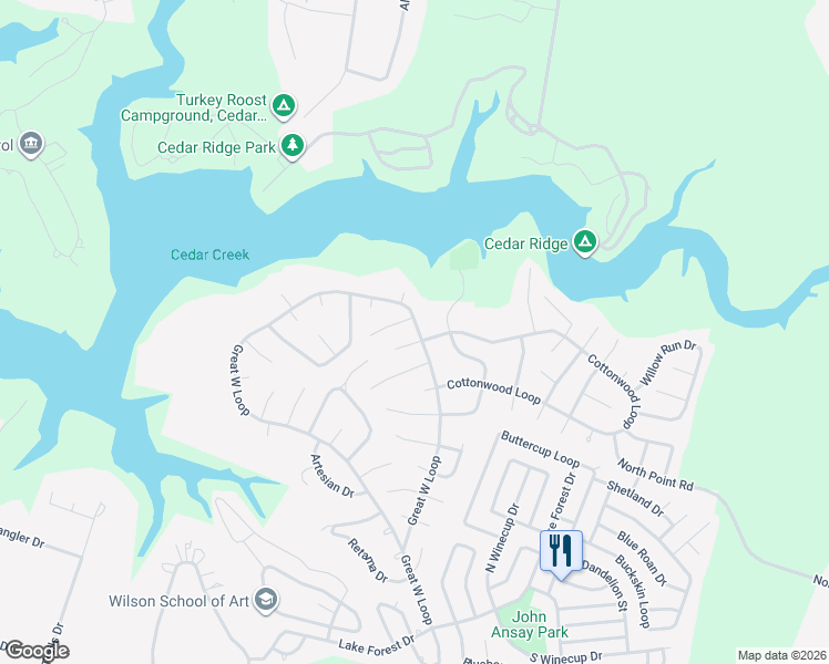 map of restaurants, bars, coffee shops, grocery stores, and more near 2 Catalpa Court in Belton