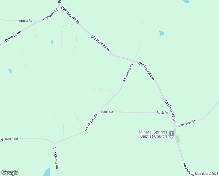 map of restaurants, bars, coffee shops, grocery stores, and more near 2-20 Delmas Ryals Road in Hattiesburg