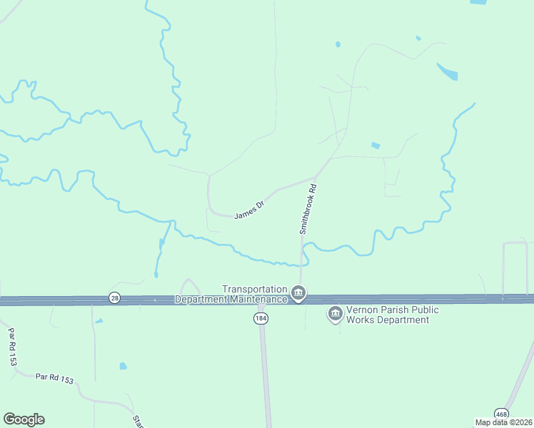 map of restaurants, bars, coffee shops, grocery stores, and more near 151 James Drive in Leesville