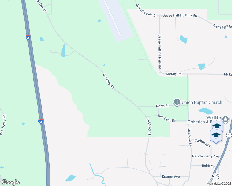 map of restaurants, bars, coffee shops, grocery stores, and more near 1089 Quinlivan Road in McComb