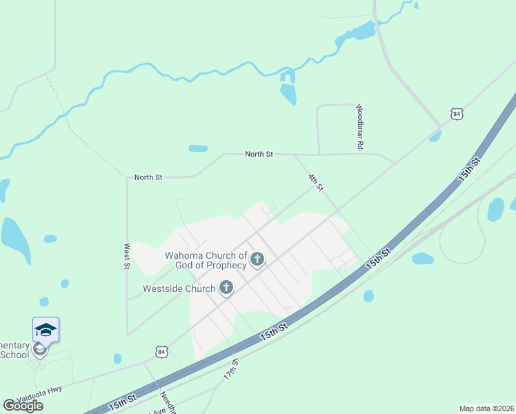 map of restaurants, bars, coffee shops, grocery stores, and more near 3250-3398 Stoneback Street in Waycross