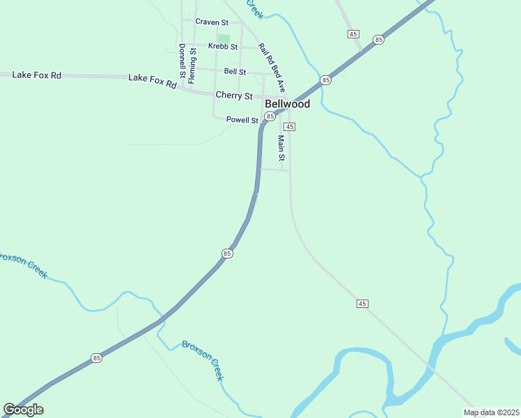 map of restaurants, bars, coffee shops, grocery stores, and more near Alabama 85 in Chancellor