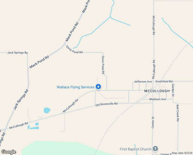 map of restaurants, bars, coffee shops, grocery stores, and more near 1065 McCullough Road in Atmore