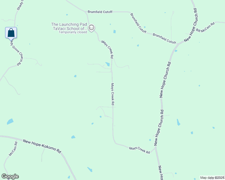 map of restaurants, bars, coffee shops, grocery stores, and more near 162 Mays Creek Road in Foxworth