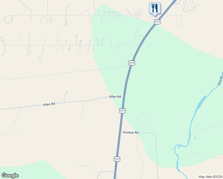 map of restaurants, bars, coffee shops, grocery stores, and more near 5735 Allen Road in Christoval