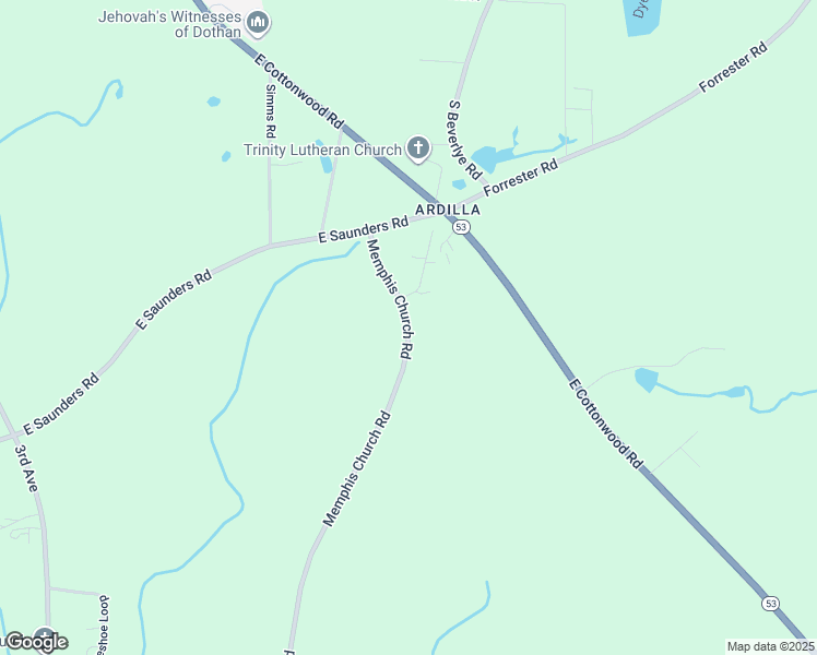 map of restaurants, bars, coffee shops, grocery stores, and more near 2705 Memphis Church Road in Dothan