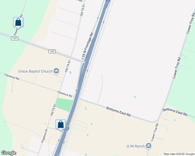 map of restaurants, bars, coffee shops, grocery stores, and more near 118 Bottoms East Road in Temple