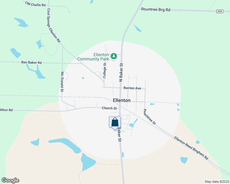 map of restaurants, bars, coffee shops, grocery stores, and more near 131 Berrien Avenue in Norman Park