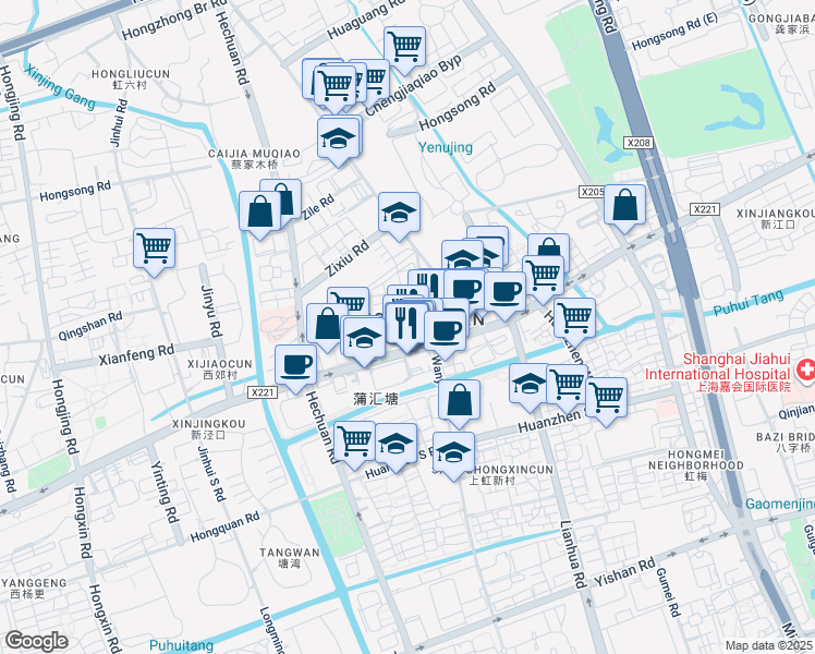 map of restaurants, bars, coffee shops, grocery stores, and more near in 