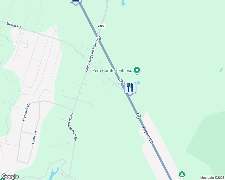 map of restaurants, bars, coffee shops, grocery stores, and more near 10825 Moffat Road in Temple