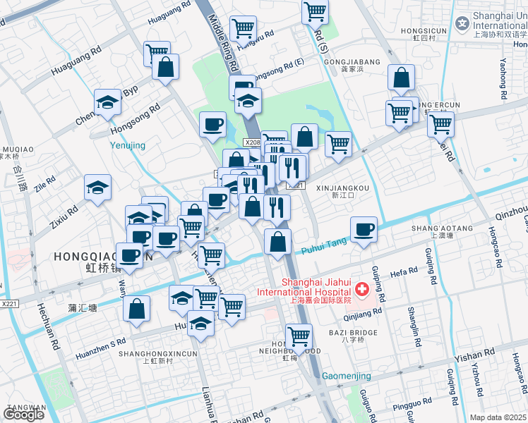 map of restaurants, bars, coffee shops, grocery stores, and more near in 