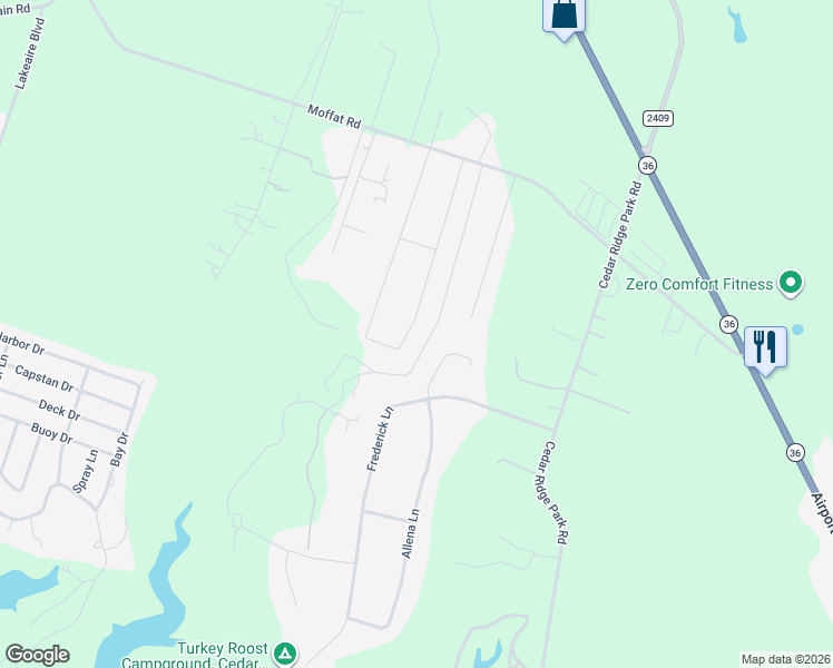 map of restaurants, bars, coffee shops, grocery stores, and more near 206 Sand Flat Lane in Temple