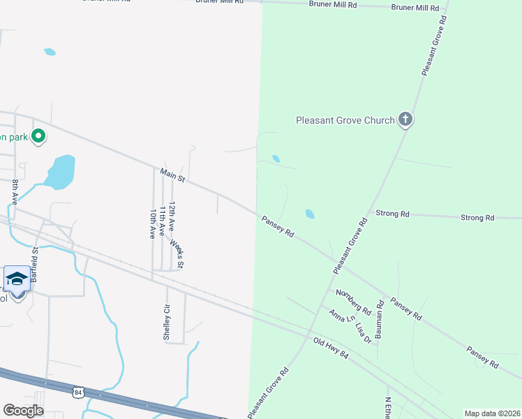 map of restaurants, bars, coffee shops, grocery stores, and more near 1233 Main Street in Ashford
