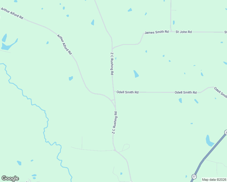 map of restaurants, bars, coffee shops, grocery stores, and more near 130 Z C Rushing Road in Tylertown
