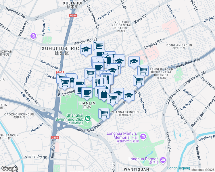 map of restaurants, bars, coffee shops, grocery stores, and more near in 