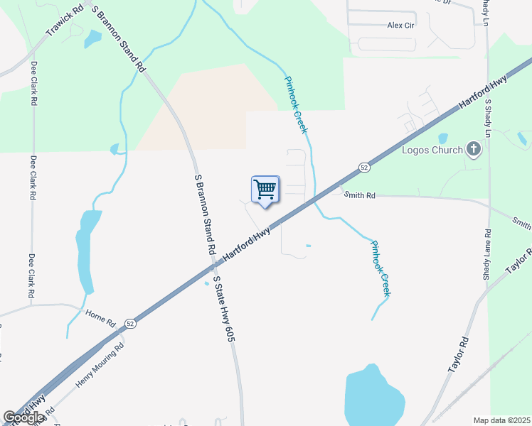 map of restaurants, bars, coffee shops, grocery stores, and more near 174 Mayberry Lane in Dothan