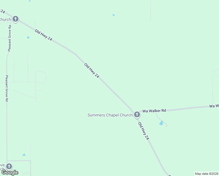 map of restaurants, bars, coffee shops, grocery stores, and more near Old 24 Highway in Magnolia