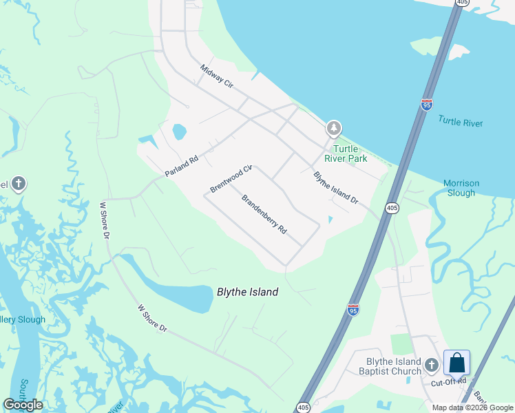 map of restaurants, bars, coffee shops, grocery stores, and more near 112 Brandenberry Road in Brunswick