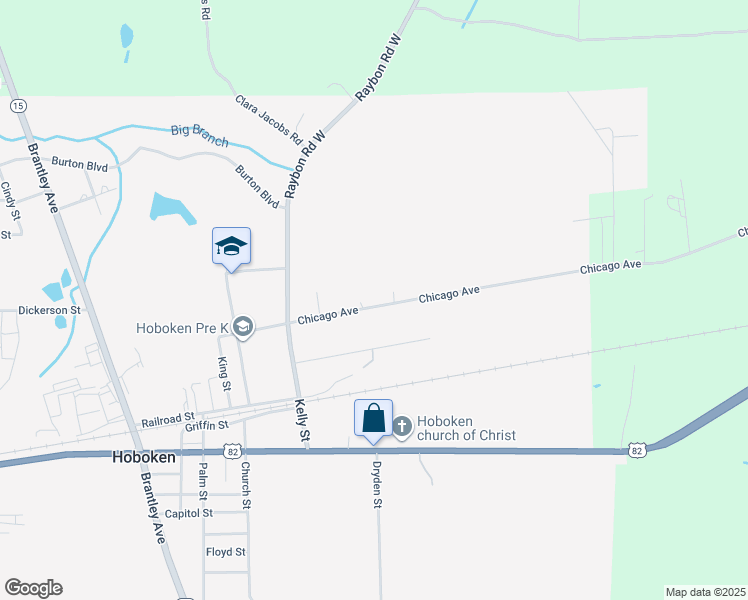 map of restaurants, bars, coffee shops, grocery stores, and more near 425 Chicago Avenue in Hoboken