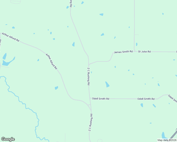 map of restaurants, bars, coffee shops, grocery stores, and more near 130-166 Z C Rushing Road in Tylertown