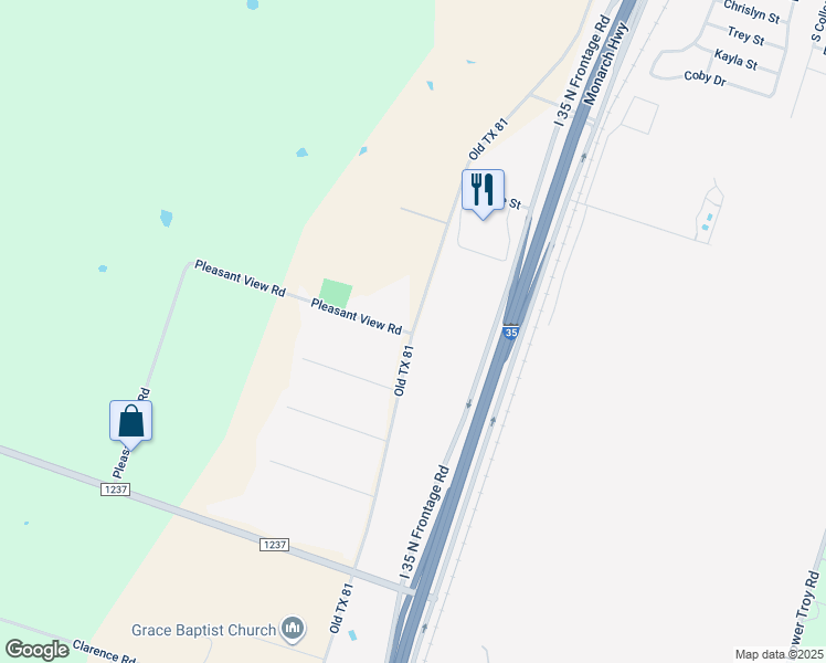 map of restaurants, bars, coffee shops, grocery stores, and more near 2120 Church Avenue in Troy