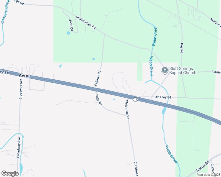 map of restaurants, bars, coffee shops, grocery stores, and more near 7845 U.S. 84 in Ashford