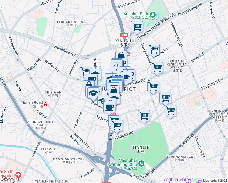 map of restaurants, bars, coffee shops, grocery stores, and more near in 