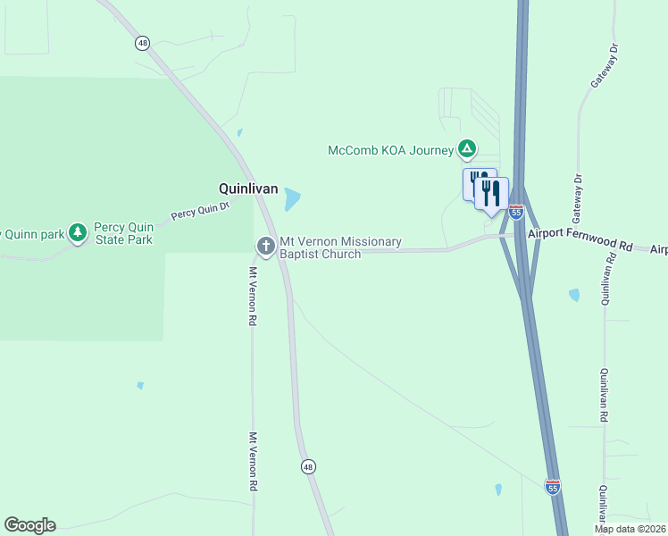 map of restaurants, bars, coffee shops, grocery stores, and more near 4016 Highway 48 in McComb