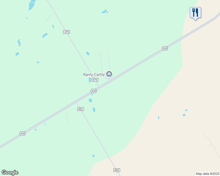 map of restaurants, bars, coffee shops, grocery stores, and more near 987 Texas 320 in Lott