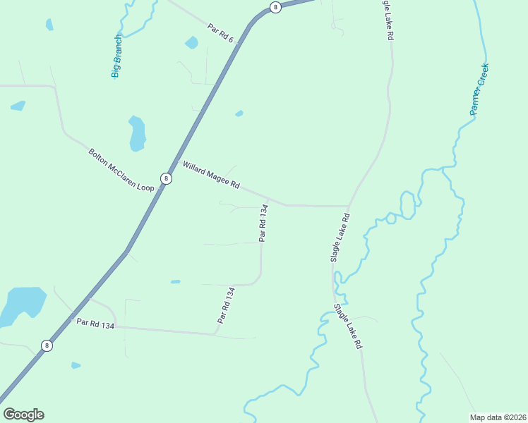 map of restaurants, bars, coffee shops, grocery stores, and more near 343-361 Par Road 134 in Leesville