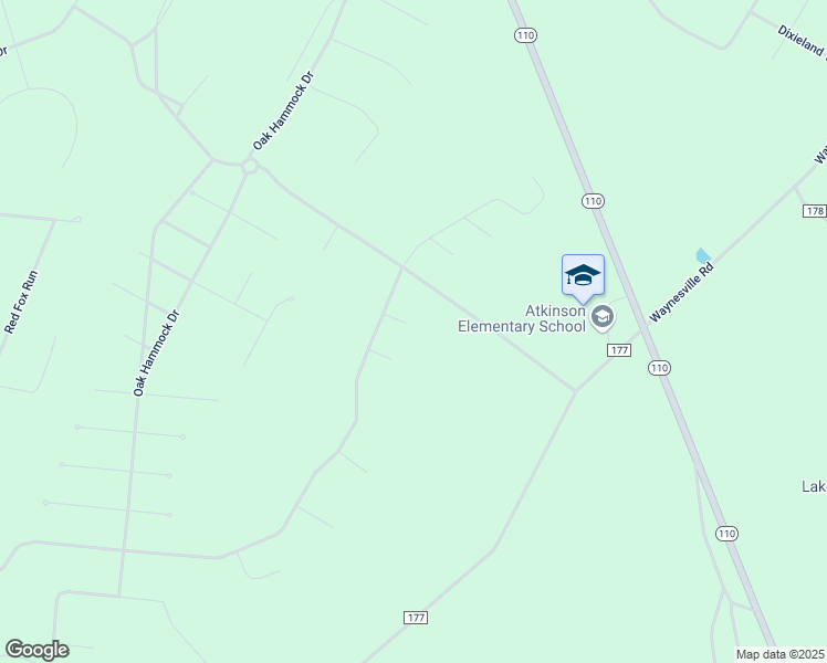 map of restaurants, bars, coffee shops, grocery stores, and more near 66 Eagles Crest in Brantley County