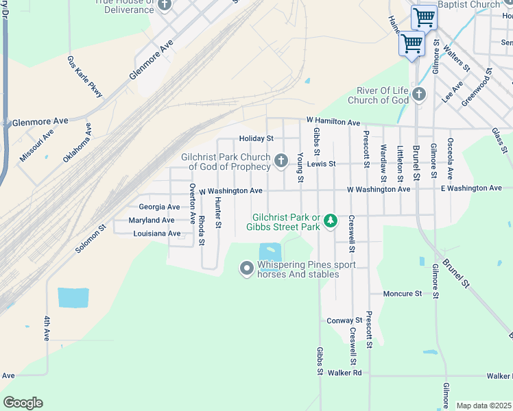 map of restaurants, bars, coffee shops, grocery stores, and more near 1805 Madison Street in Waycross