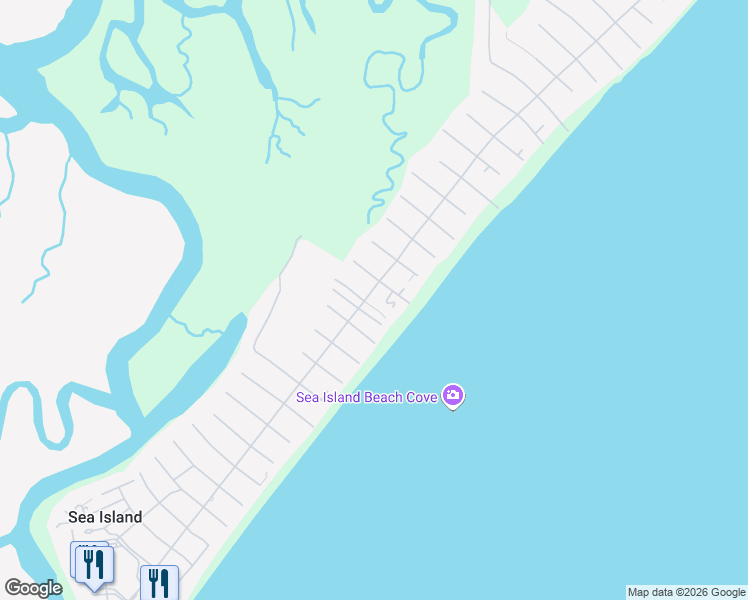 map of restaurants, bars, coffee shops, grocery stores, and more near 1606 Sea Island Drive in Sea Island
