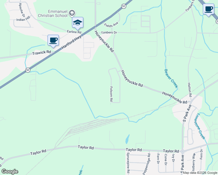map of restaurants, bars, coffee shops, grocery stores, and more near 217 Folsom Road in Dothan