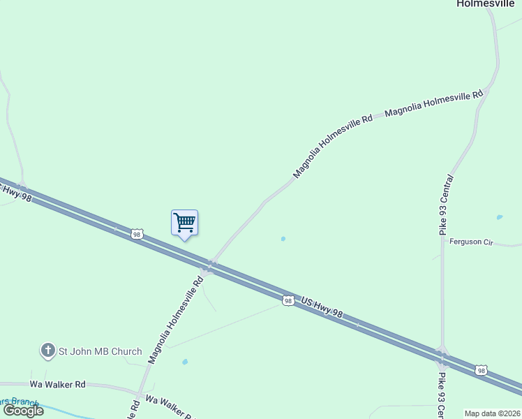 map of restaurants, bars, coffee shops, grocery stores, and more near 9001-9199 Magnolia Holmesville Road in McComb