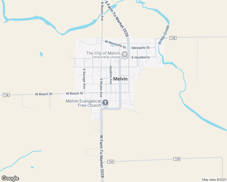 map of restaurants, bars, coffee shops, grocery stores, and more near 406 White Avenue in Melvin